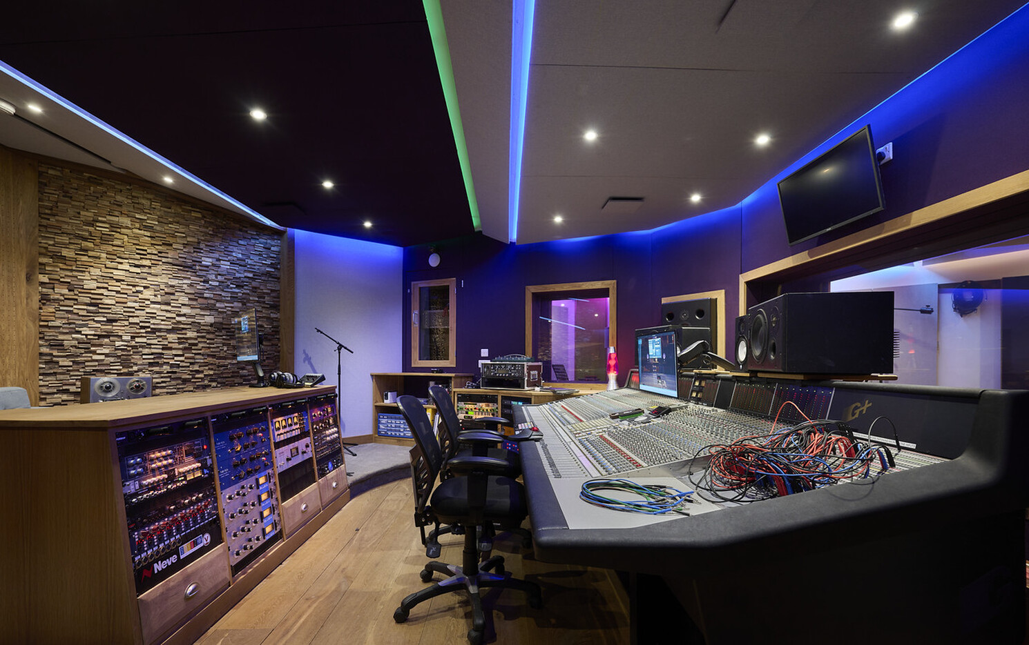 Are Friends Electric studio control room and SSL photos